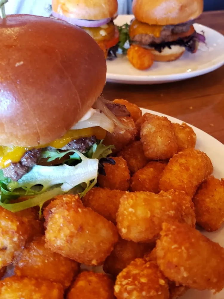 Cburgerheese Burger with Tater Tots