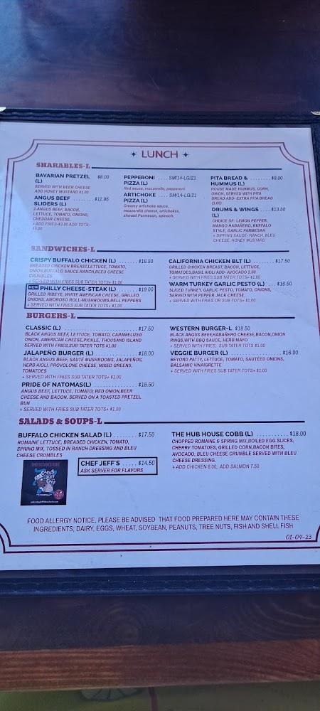 The Hub Eats & Drinks Menu image 4
